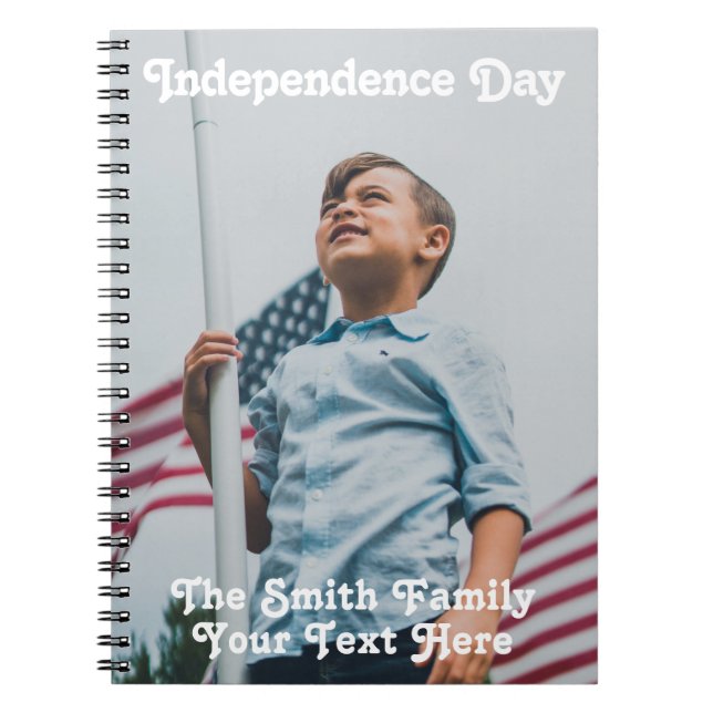 Carnet Étoiles vintages rayures Amérique drapeau photo pe (Devant)