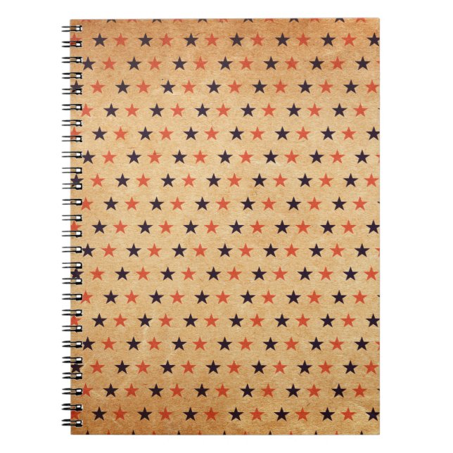 Carnet Étoiles vintages : Texture papier ancienne (Devant)