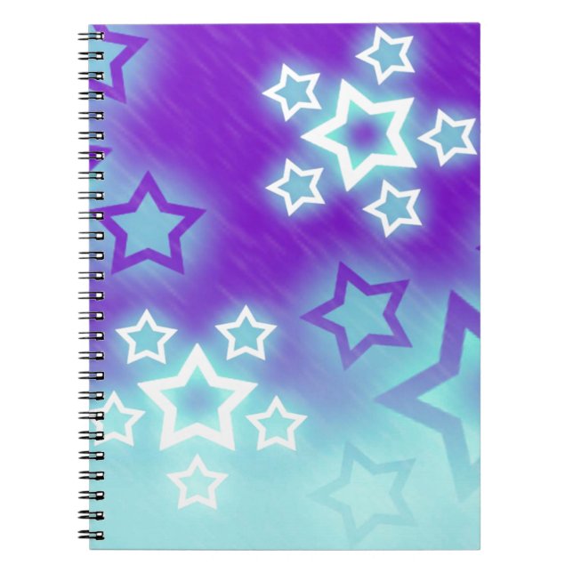 Carnet Étoiles violettes d'hiver (Devant)