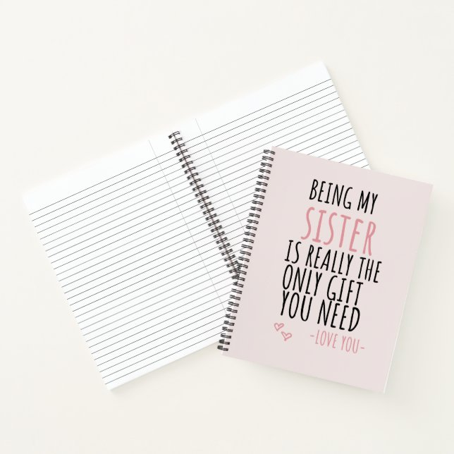 Carnet Être Ma Soeur Est Vraiment Le Seul Don Dont Vous A (Intérieur)