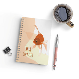 Carnet Être Poisson Rouge Moderne Illustration Vectoriell