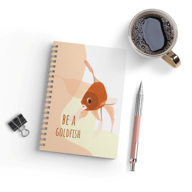 Carnet Être Poisson Rouge Moderne Illustration Vectoriell (Créateur téléchargé)