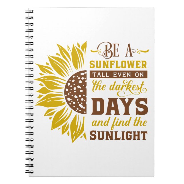 Carnet Être un tournesol (Devant)