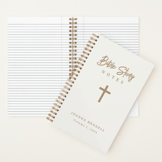 Carnet Étude bibliographique de script d'or personnalisé (À l'intérieur)