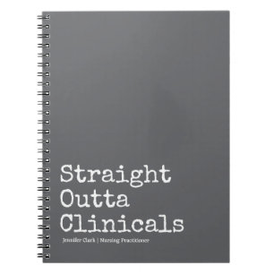 Carnet Étudiant en soins infirmiers minimaliste gris coll