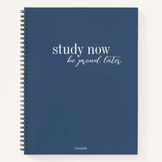 Carnet Étudiez Maintenant Soyez Fier Plus Tard Moderne Bl