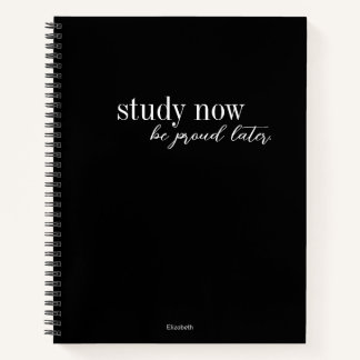 Carnet Étudiez Maintenant Soyez Fier Plus Tard Rétro Mode
