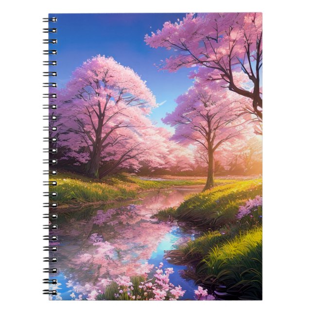 Carnet Euphoria cerise en fleurs (Devant)