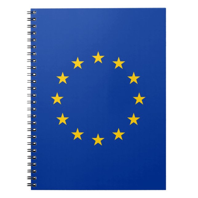 Carnet European Union flag custom spiral notebook (Devant)