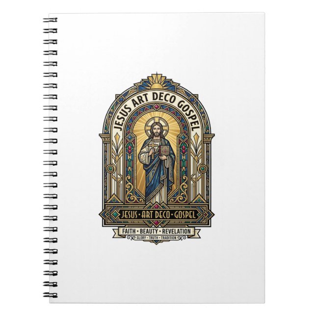 Carnet Évangile Jésus Art Déco Jésus Foi Chrétienne Art D (Devant)