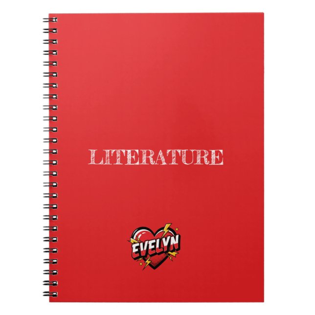 Carnet Evelyn Heart Rouge (Devant)