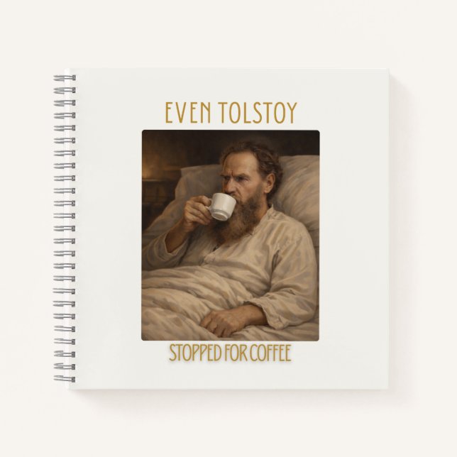 Carnet Even Leo Tolstoy Stopped for Coffee Notebook  (Devant)