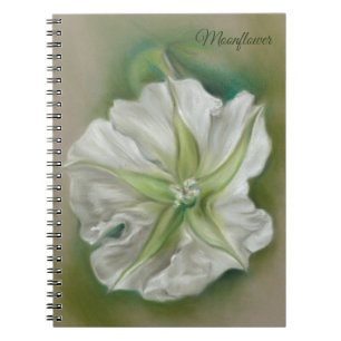Carnet Evening Moonflower Pastel Art Personalized