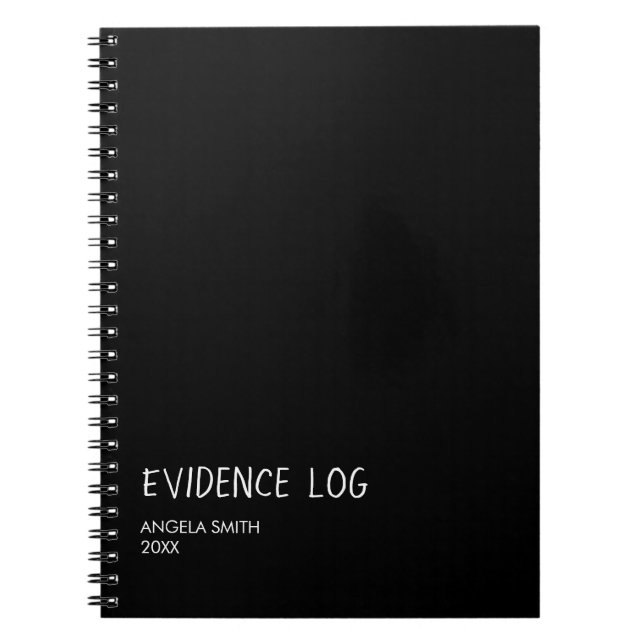 Carnet Evidence Log Notebook – Funny Dark Humor Journal,  (Devant)