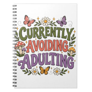 Carnet Éviter de Devenir Adulte Actuellement Papillon Flo
