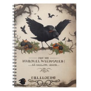 Carnet Evoke Halloween Magie avec notre Vintage moderne