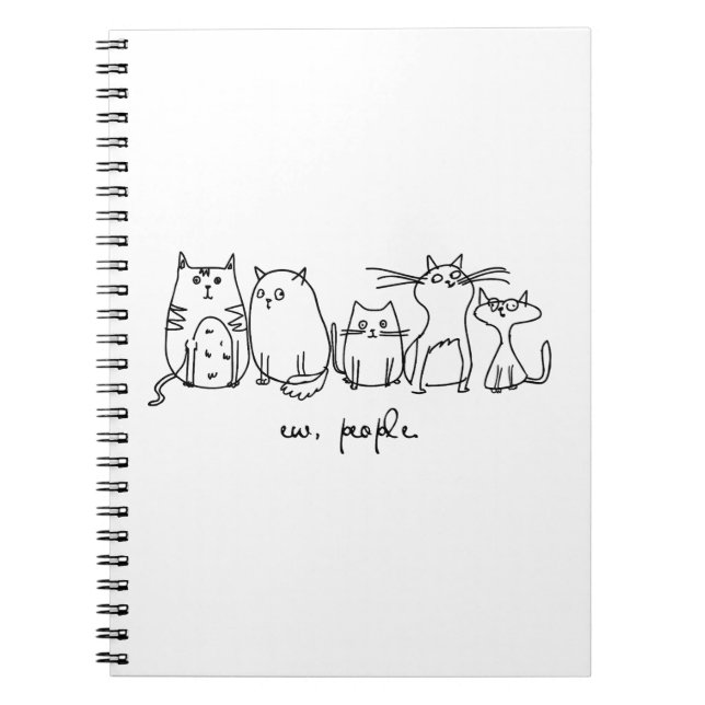 Carnet Ew, Les Gens Drôle Amoureux de les chats Meowy (Devant)