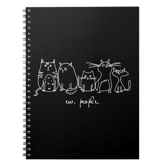 Carnet Ew, Les Gens Drôle Amoureux de les chats Meowy (Devant)