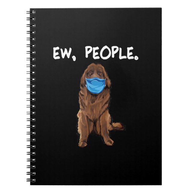 Carnet Ew | Masque visage de chien | Drôle cadeau (Devant)