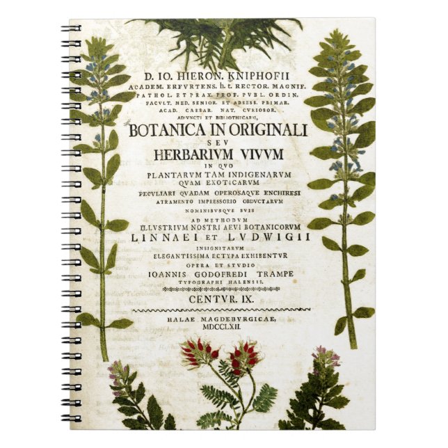 Carnet Ex-libris de botanique antique (Devant)