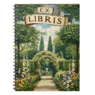 Carnet Ex Libris de jardin vintage