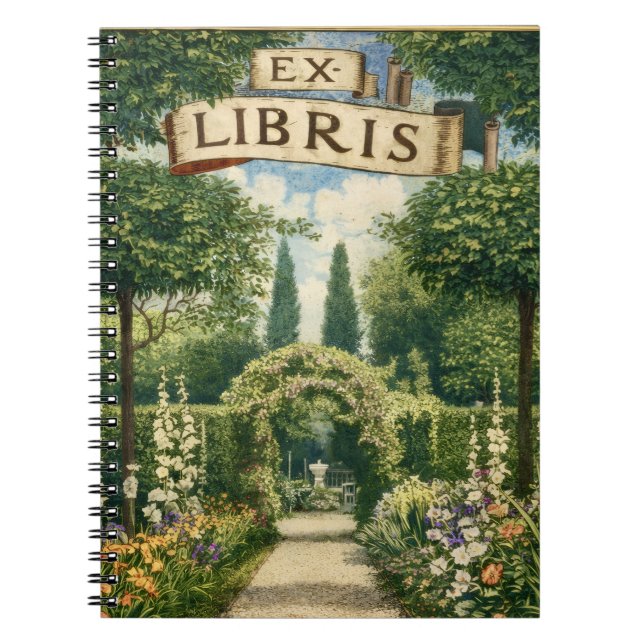 Carnet Ex Libris de jardin vintage (Devant)