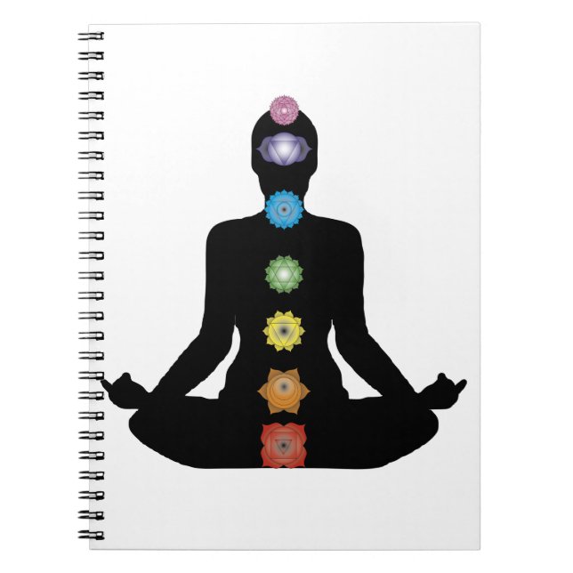 Carnet Exercice de forme physique de Chakras de yoga (Devant)