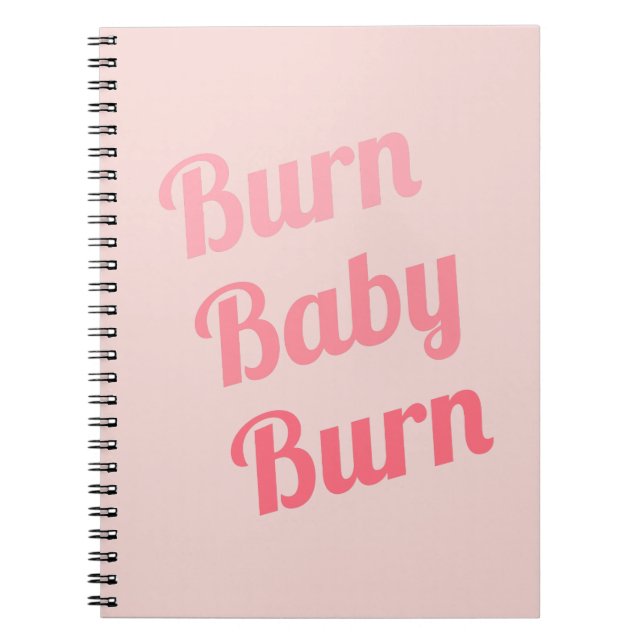 Carnet Exercice Motivation Burn Baby Rose (Devant)