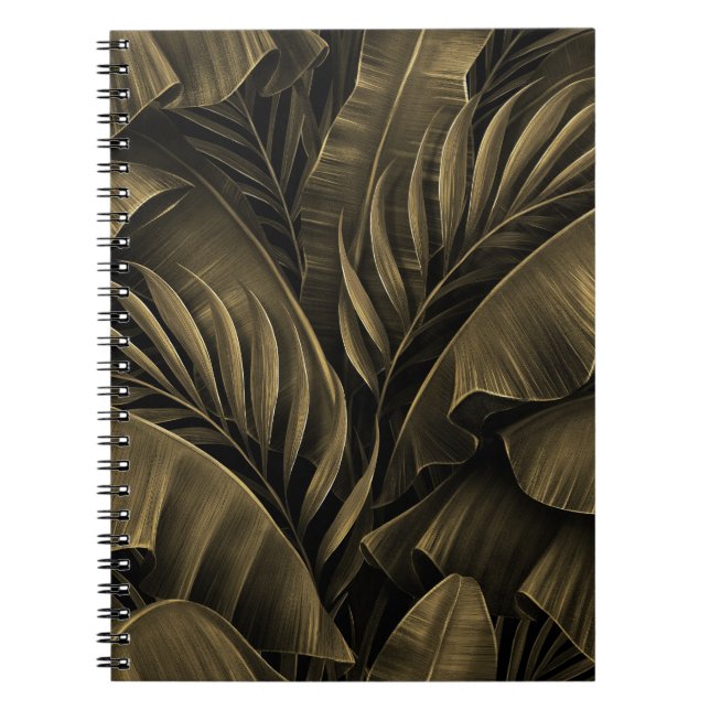 Carnet Exotique tropicale : Grunge Golden Nature (Devant)