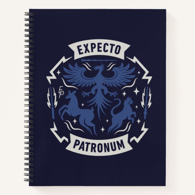 Carnet Expecto Patronum Graphisme Silhouette Vintage (Devant)