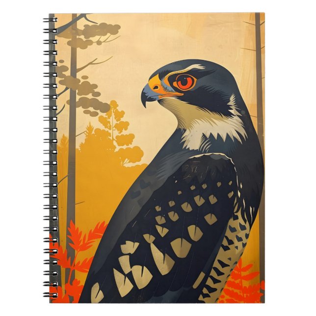 Carnet Expédition vintage avec le Goshawk américain (Devant)