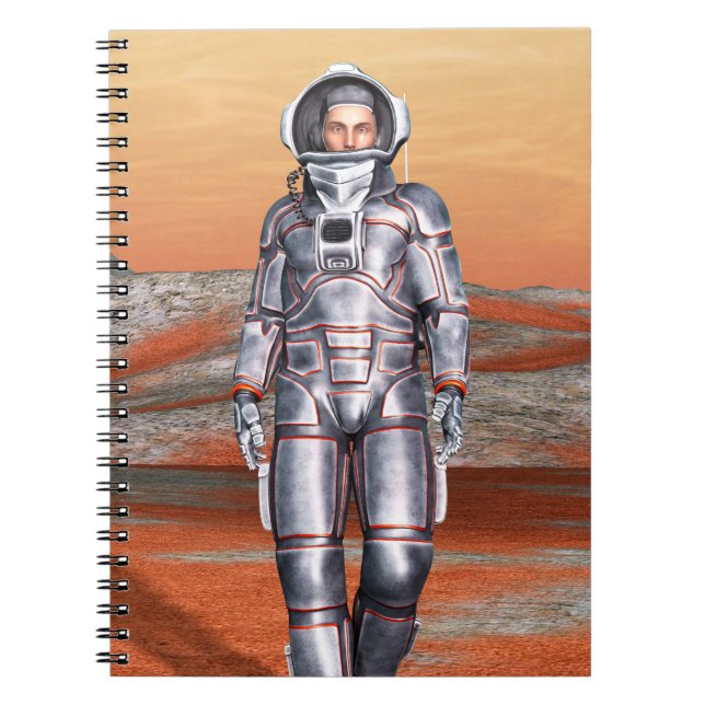 Carnet Explorateur de Mars Astronaute Planète Alien Art S (Devant)