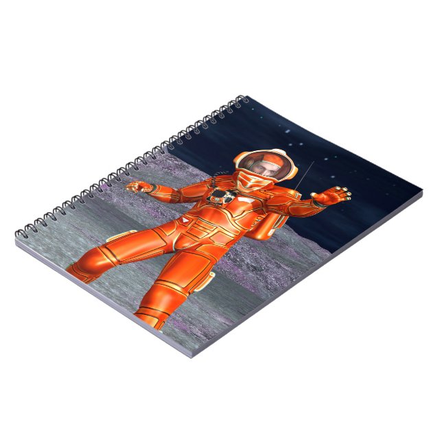 Carnet Explorateur de Mars Astronaute Planète Alien Art S (Côté gauche)