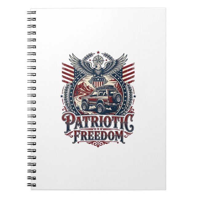 Carnet Explorateur de route désertique patriotique (Devant)