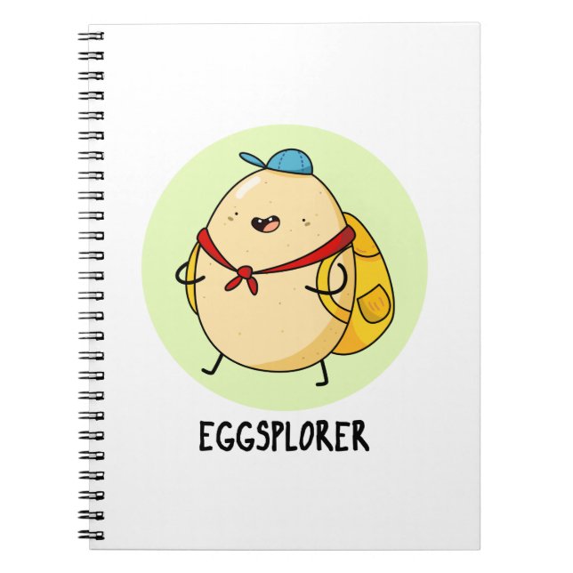 Carnet Explorateur d'oeufs Drôle de jeu de mots sur l'exp (Devant)