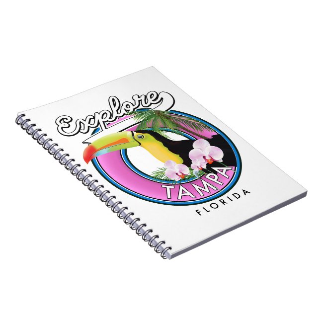 Carnet Explorer le logo rétro de Tampa Floride (Côté Droit)
