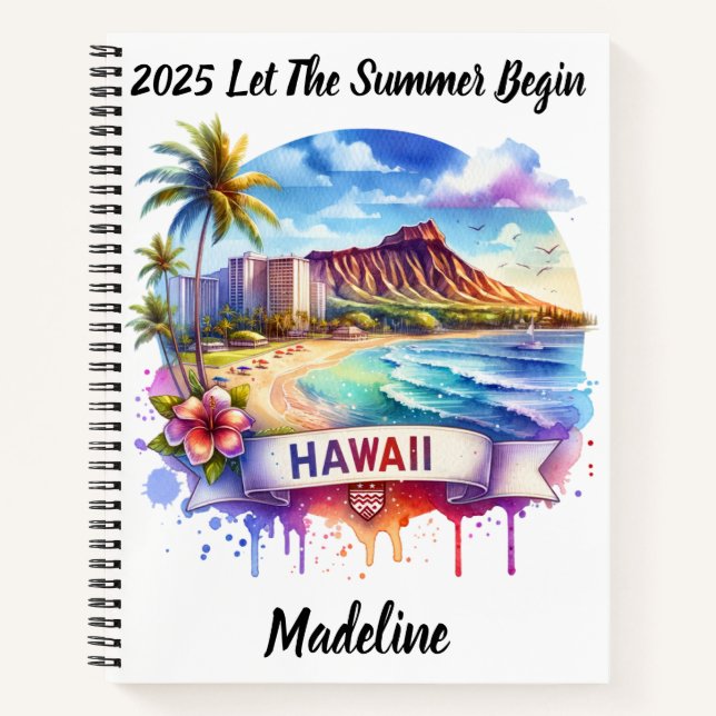 Carnet Explorez les belles plages et les paysages d'Hawaï (Devant)
