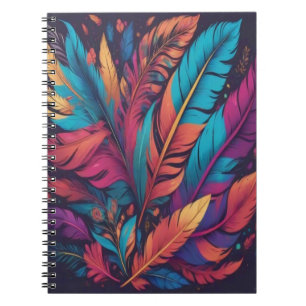 Carnet Explosion de Plumes Vibrantes