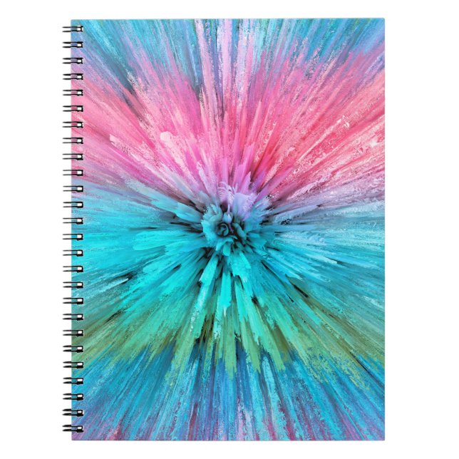 Carnet Explosion d'énergie de barbe à papa Art fractal (Devant)