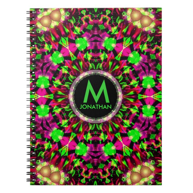 Carnet Explosion Psychedelique Monogramme (Devant)