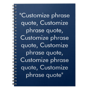 Carnet Expression de texte personnalisée bleu marine mini