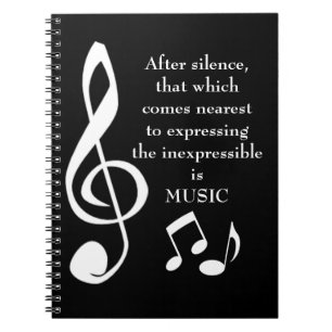 Carnet Exprimer le bloc-notes de musique inexpressible