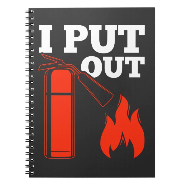 Carnet Extincteur d'incendie Fireman Funny Firefighter Ci (Devant)