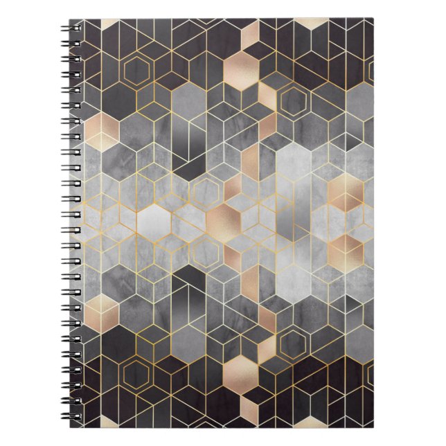 Carnet Extraction géométrique des hexagones sur un noir e (Devant)