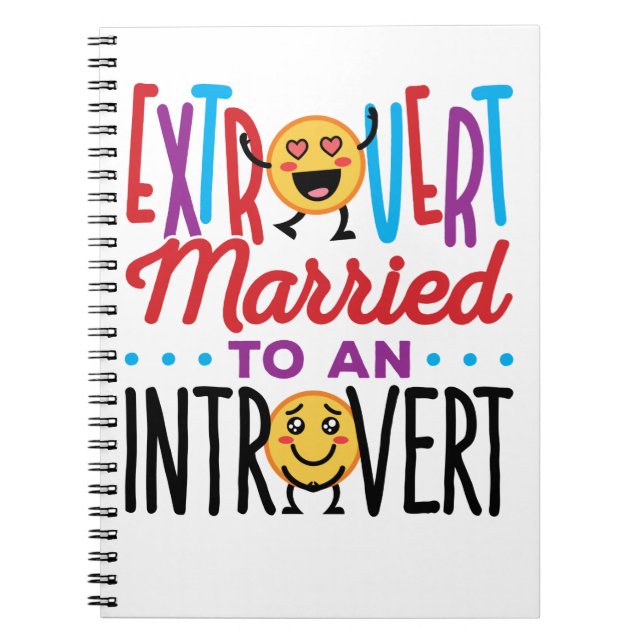 Carnet Extrovert marié à un Introvert Funny (Devant)