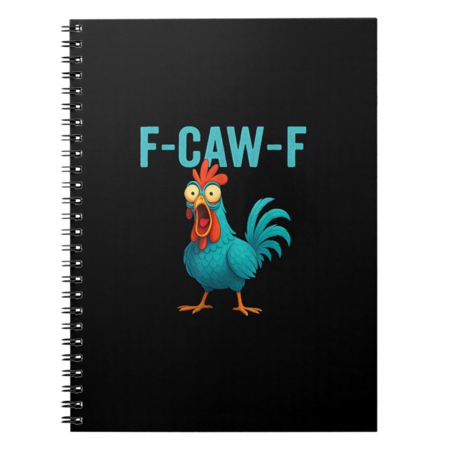 Carnet F-Caw-F Coq Drôle Poulet Humour Oiseau (Devant)