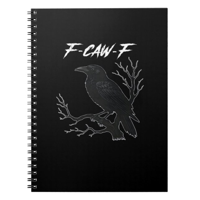 Carnet F-Caw-F Corbeau Drôle Esthétique Décontracté (Devant)