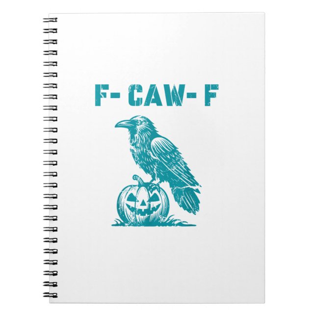 Carnet F-Caw-F Corbeau drôle gothique Corbeau Rétro Class (Devant)