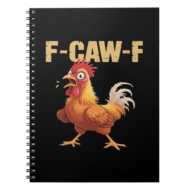Carnet F-Caw-F Corbeau Humour Gothique Drôle (Devant)