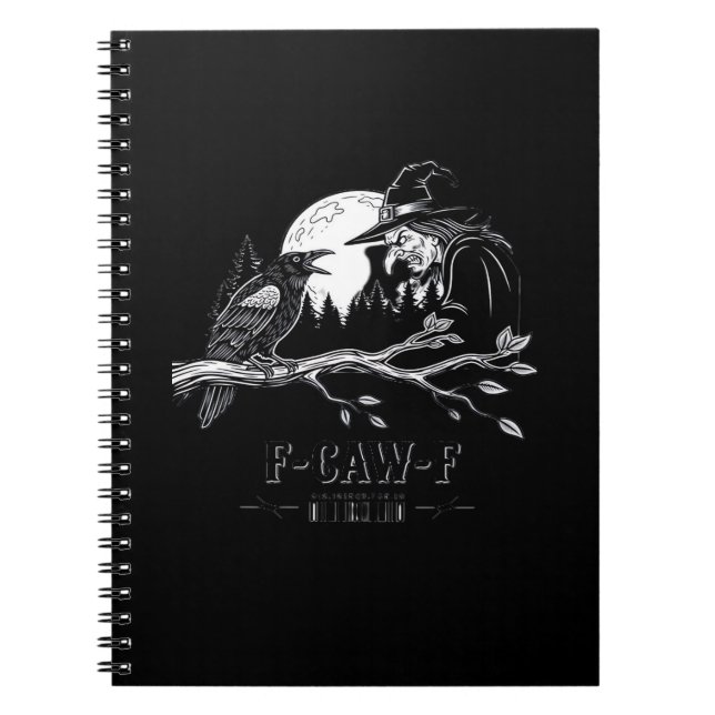 Carnet F-Caw-F Corbeau Sorcière Halloween F-Caw-F (Devant)